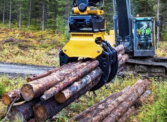 Excavadora OEM Rodante hidráulico de madeira agarrar madeira agarrar tronco