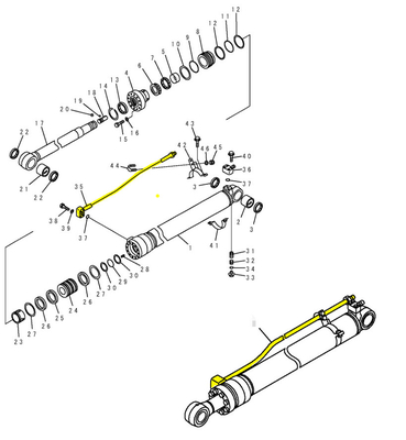 COMATSU PC120 PC130 Tubo de óleo de pressão de escavadeira para cilindro hidráulico e tubo de ferro