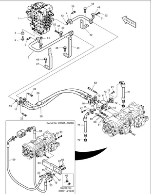Trabalhos de construção essencial alto DH300LC-7 cilindro tubo de óleo para escavadeira Doosan