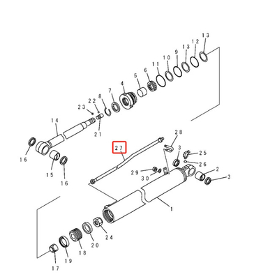 PC60 Tubulações de escavadeiras cilindros hidráulicos de óleo tubos de aço 201-63-64770 201-62-74110