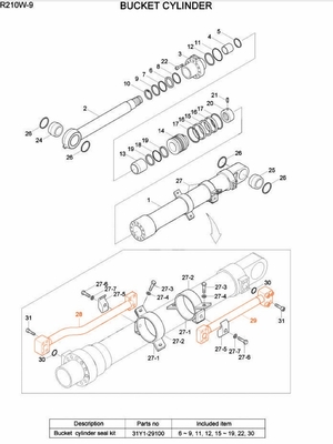 Fabricação de tubos de ferro para sistemas hidráulicos Hyundai R210 R215
