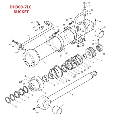 Atualize suas lojas de materiais de construção com o distribuidor do sistema hidráulico Doosan DH300LC-7