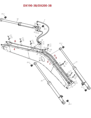 Distribuidor de sistemas hidráulicos para DX190-3B DX200-3B