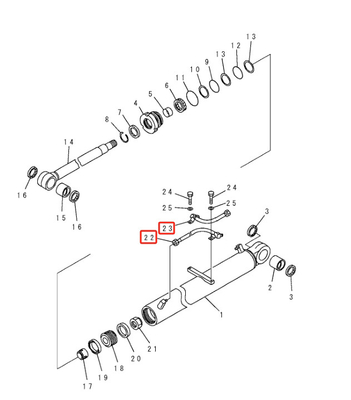 PC60 Tubulações de escavadeiras Tubulação de baldes de escavadeiras hidráulicas